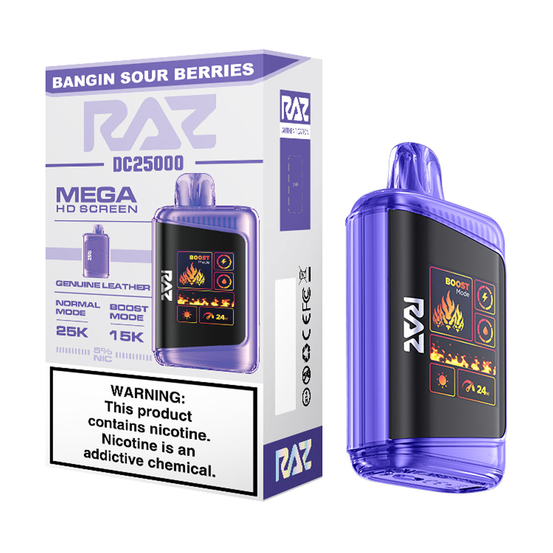 RAZ LTX 25K Bangin Sour Berries Press Vape RAZ LTX 25K Bangin Sour Berries Press Vape