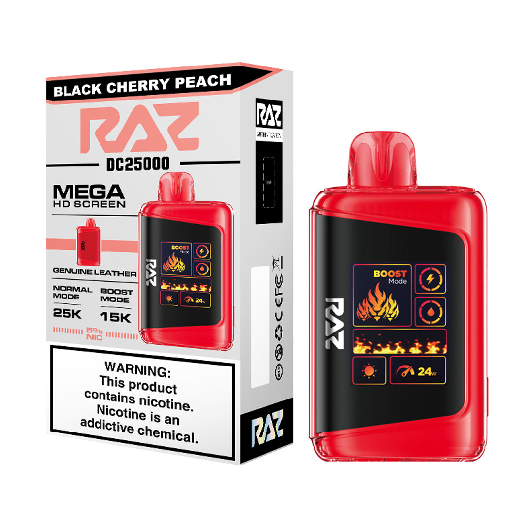 RAZ LTX 25K Black Cherry Peach  Press Vape