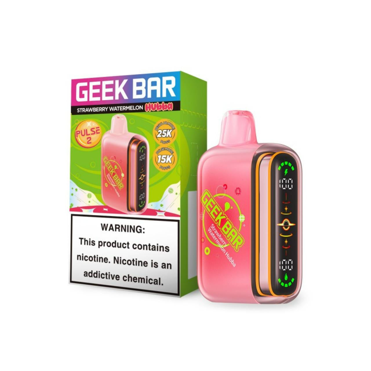 Geek Bar Pulse 25000 Puffs Strawberry Watermelon Hubba