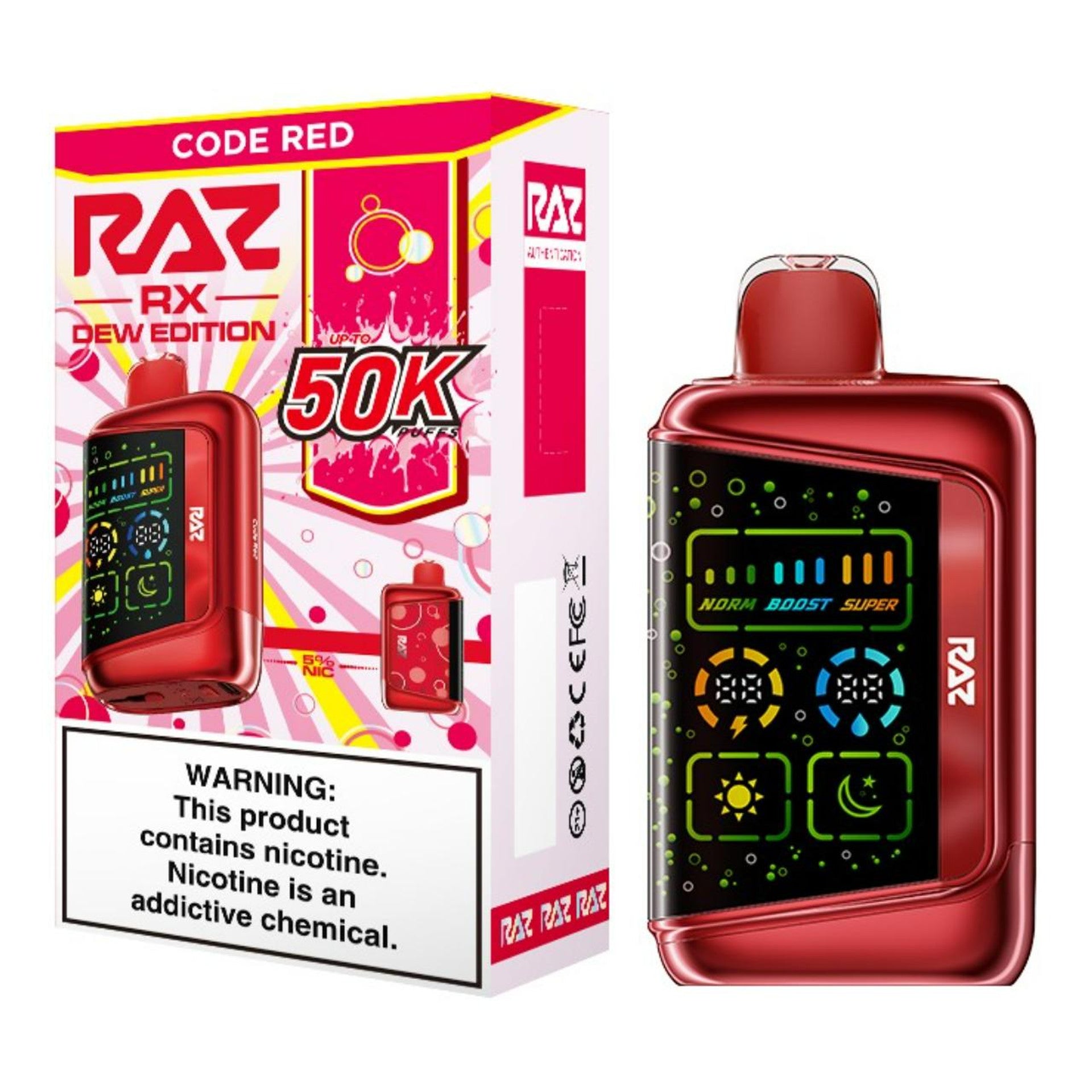 RAZ RX 50000 Code Red ( Dew Edition ) Cherry & Mixed Berry Ice