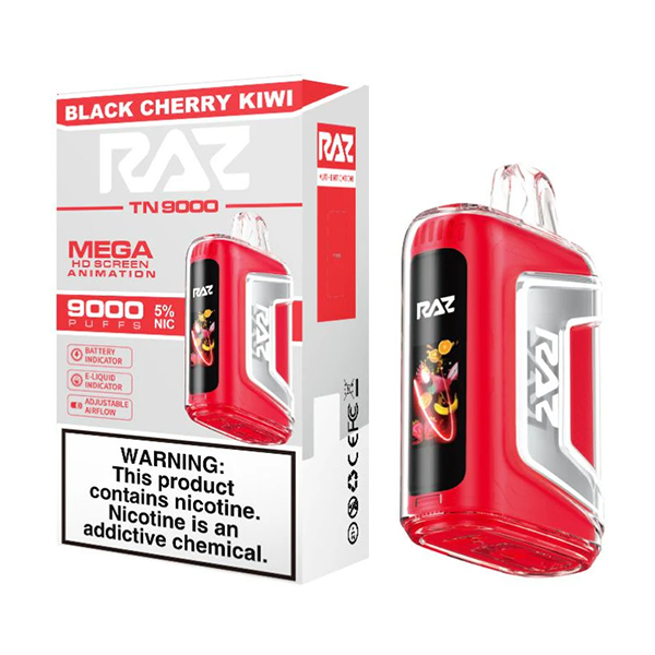 RAZ TN9000 Black Cherry Kiwi Press Vape RAZ TN9000 Black Cherry Kiwi Press Vape