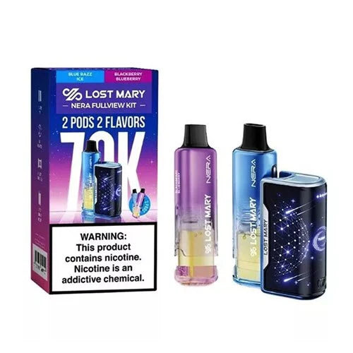 Lost Mary Nera Kit 70k - Blue Razz Ice & Blackberry Blueberry