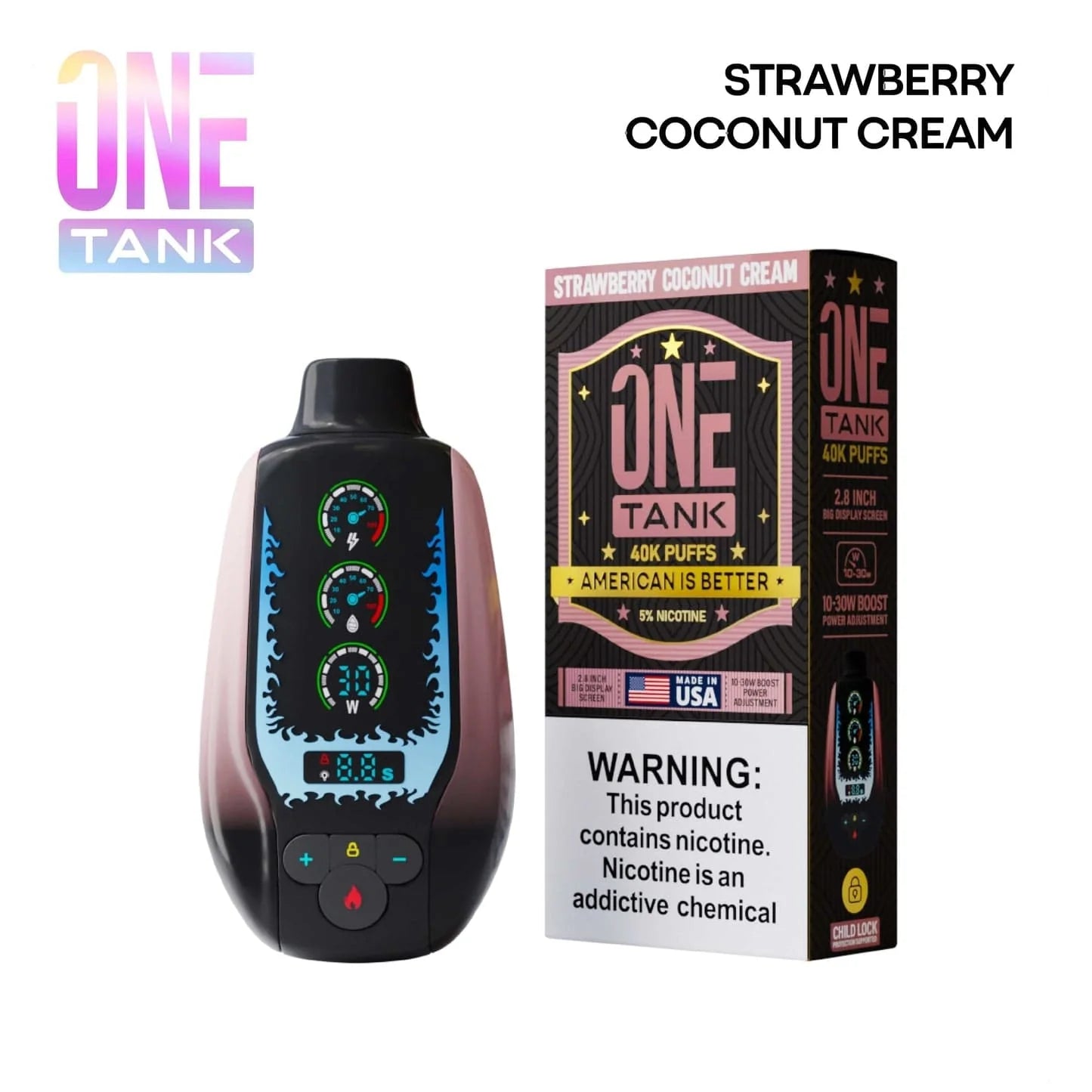 One Tank 40k Strawberry Coconut Cream