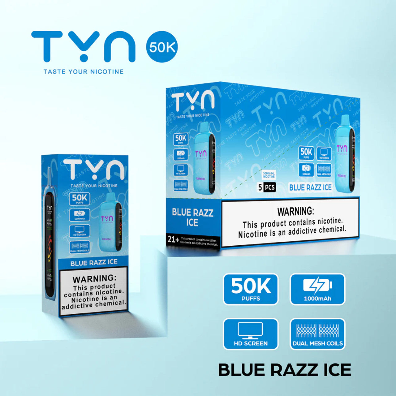 Tyn 50k Blue razz ice