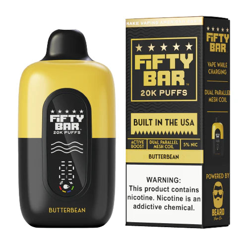 FIFTY BAR V2 BUTTERBEAN 5CT - VAPE - CATEGORIES FIFTY BAR V2 BUTTERBEAN 5CT - VAPE - CATEGORIES