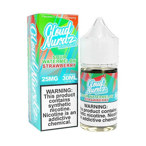 Cloud Nurdz Iced Salt Sour Watermelon Strawberry