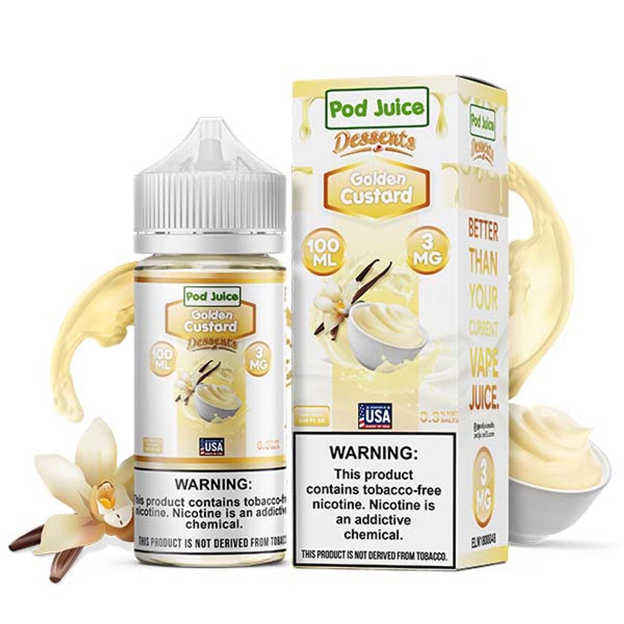 Pod Juice 100ml  Golden Custard