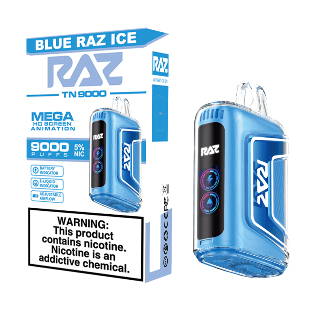 Raz 9000 - Blue Raz 9000z Ice - TK PLUS