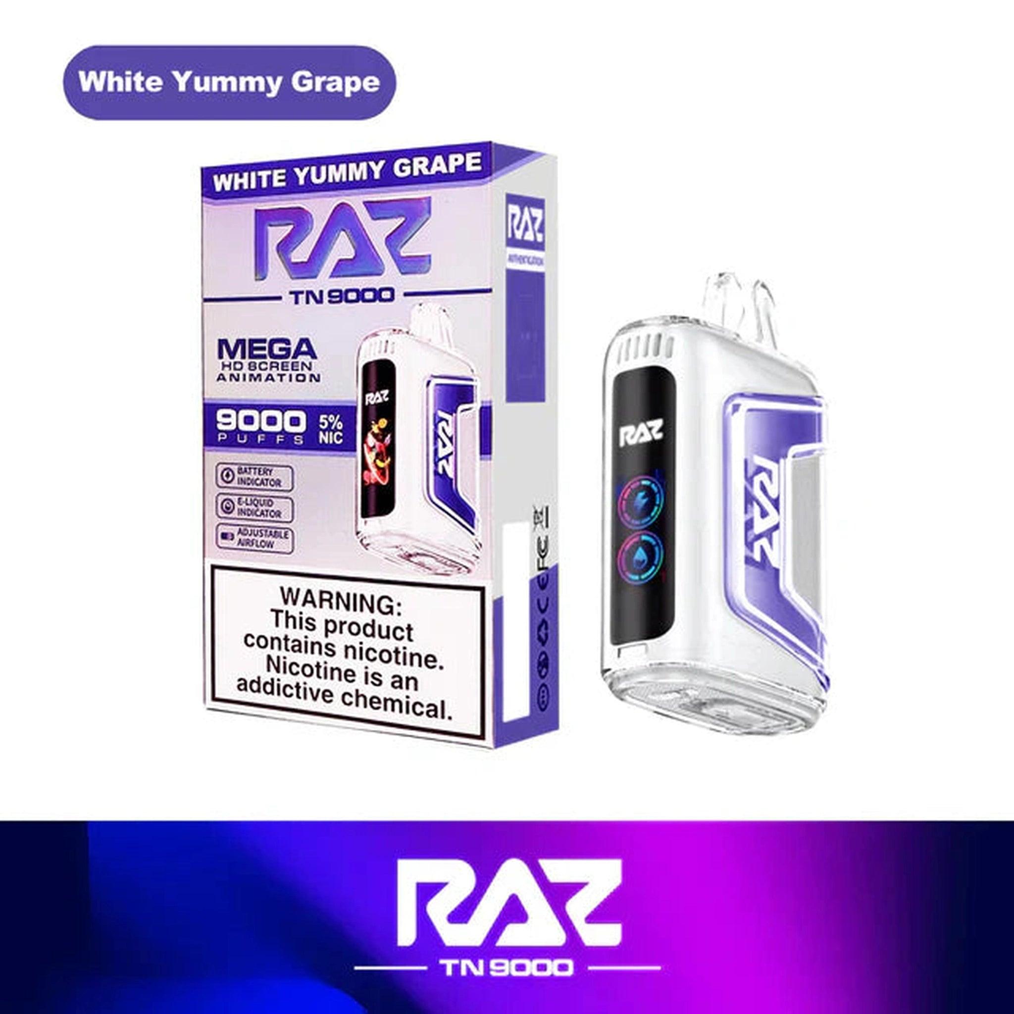 Raz 9000 - white yummy grape - TK PLUS