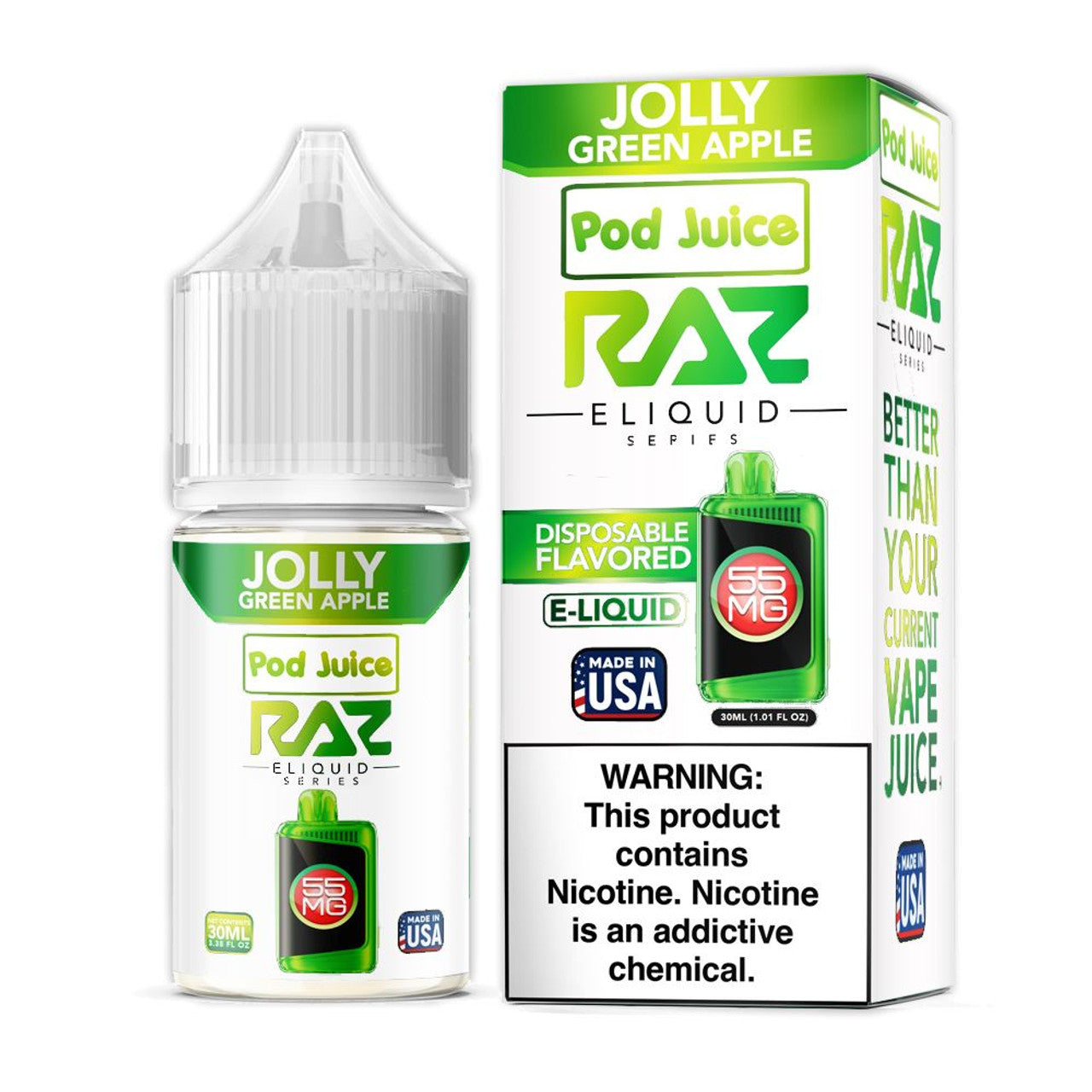 Pod Juice  Salts  -  Jolly Green Apple