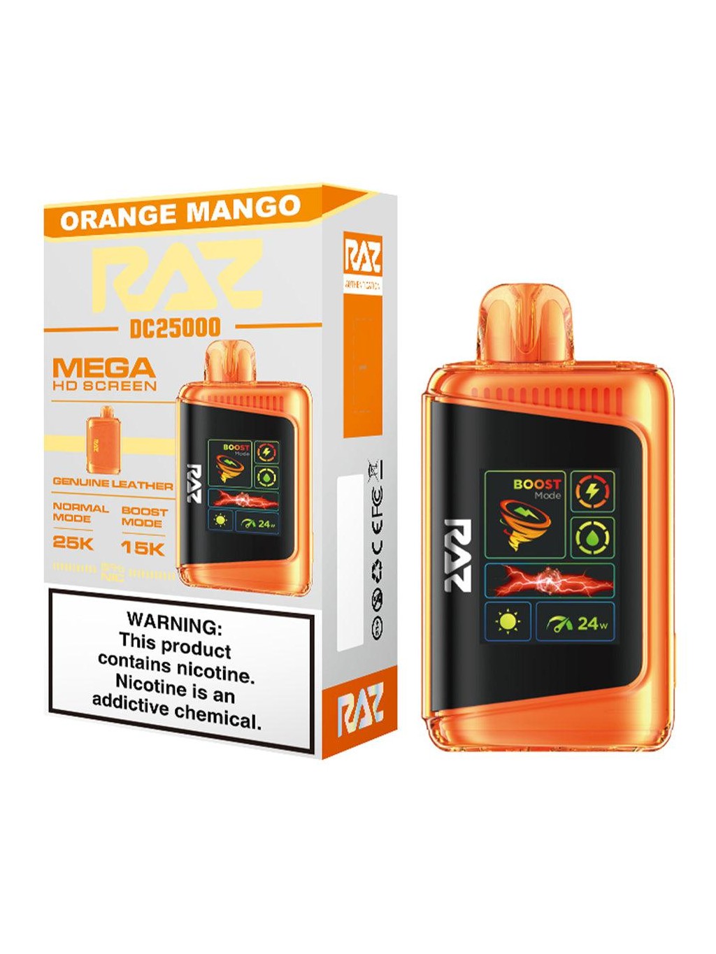 Raz DC25000 Disposable  Orange Mango