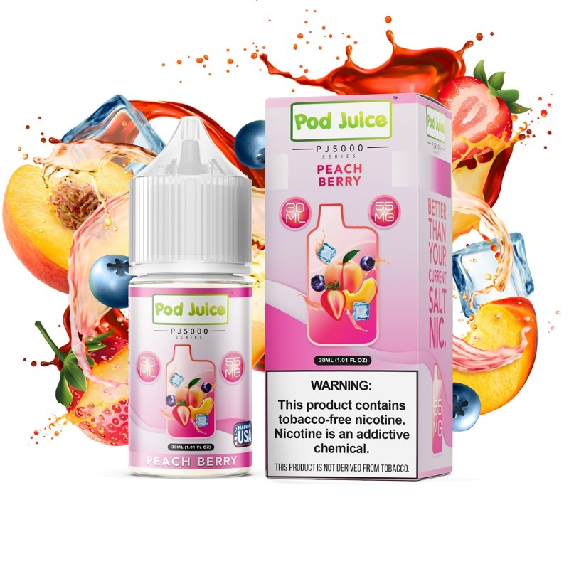 Pod Juice Salt Peach Berry Ice (PJ 5000)