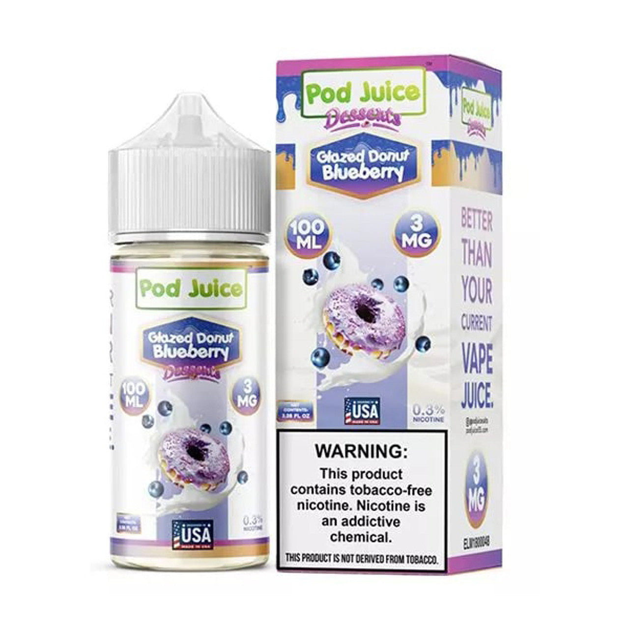 Pod Juice - Blueberry Glazed Donut