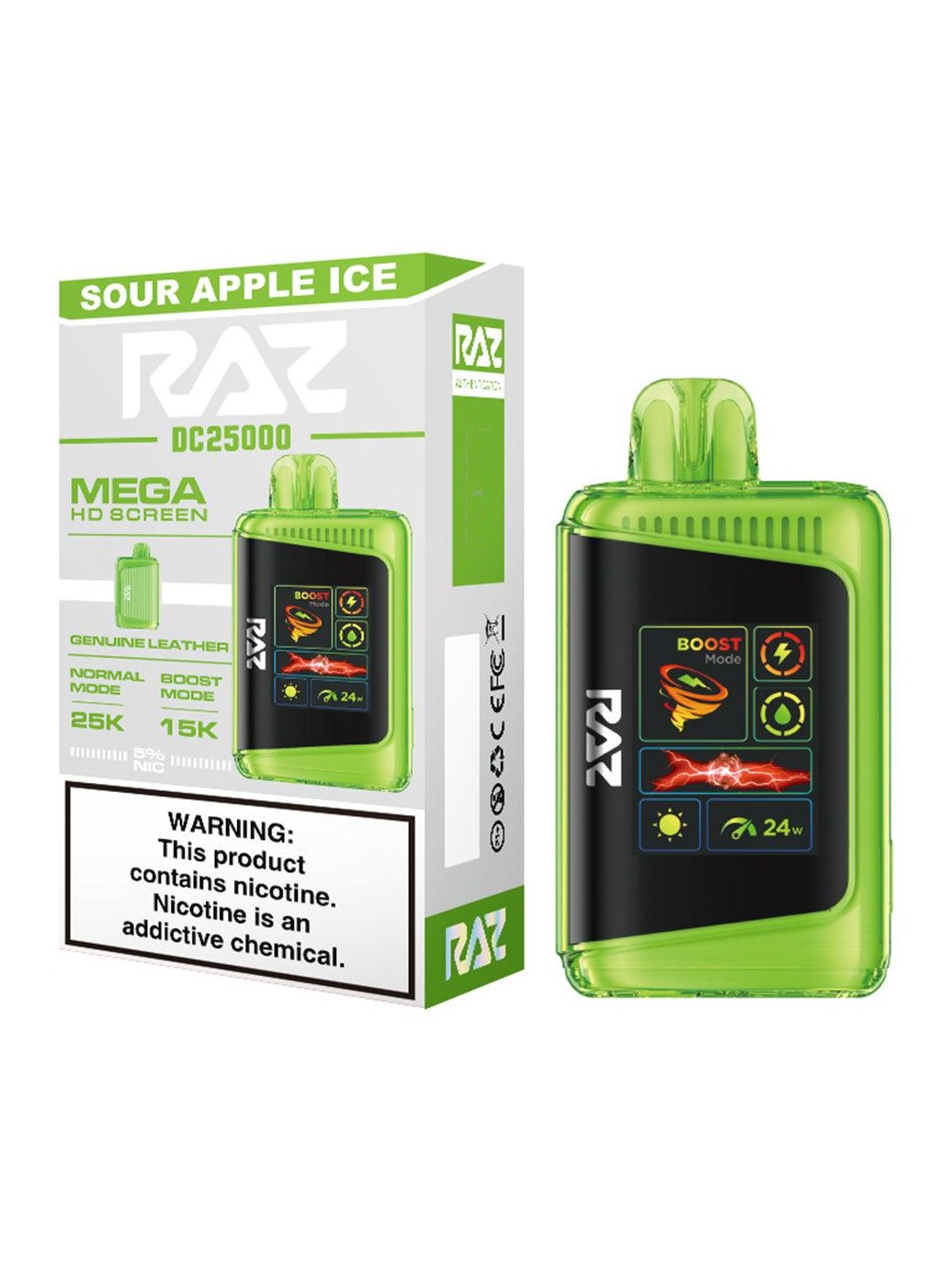 Raz DC25000 Disposable  Sour Apple Ice